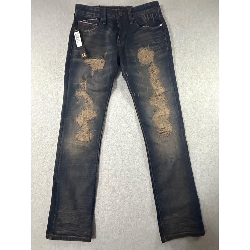 Cult of Individuality Rebel Straight Jeans 30x34 Distressed 68A3-R02I Mens NWT